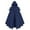 Blue, variant on MuZeFu Women Long Sleeve Shacket Jacket Hot Sale Clearance Womens Casual Loose Solid Color Sleeveless Hooded Casual Jacket Cloak Tops