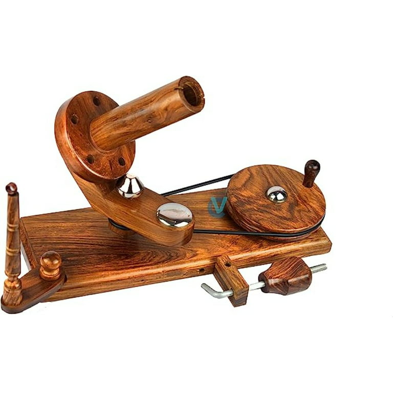 Wooden Yarn Ball Winder Handcrafted Large Yarn Winder for Knitting &  Crocheting Hand Operated Heavy Duty Natural Ball Winder 
