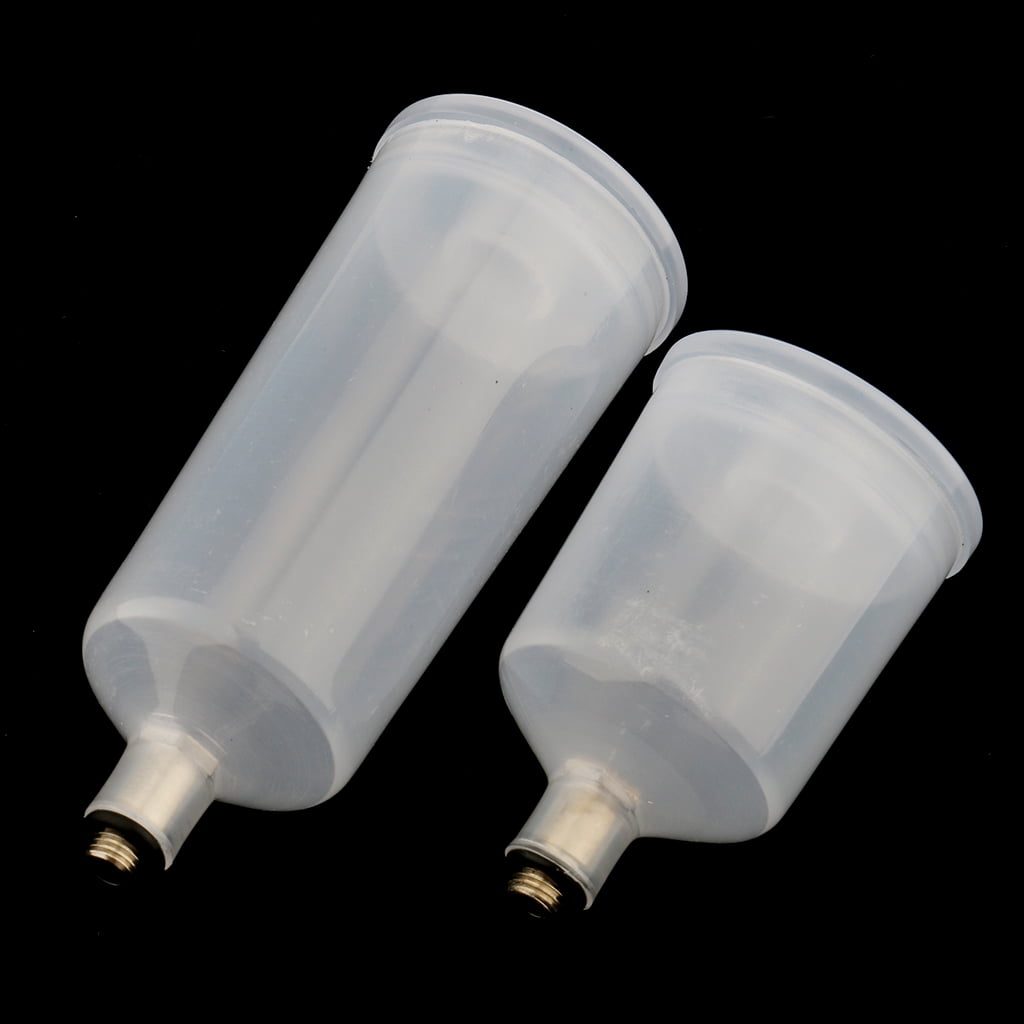 Dualoai New Gravity Feed Airbrush .3mm Tip Air Brush 2/4cc Cups for Cosmetic Nail Art