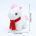 thumbnail image 2 of Stuffed Animals Plush Toys Soft White Lamb with Red Scarf Cute Animal Plushie for Kids Toddlers Birthday Gift Decorative Pillow Toy 20cm D, 2 of 6