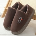thumbnail image 3 of Mens Slippers Wide House Shoes Winter Thick-Soled Close Back Cotton Slippers for Indoor Outdoor Slippers for Men, 3 of 7