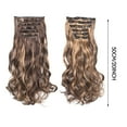 thumbnail image 7 of Beauos Hair Extensions 20inch Synthetic Curly Wavy Natural Blonde Thick Clip in Stylish Fasionable Fabulous Hair Piece 6 Pieces for Women, Wigs for Women , 1X Wig, 7 of 7