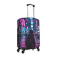 thumbnail image 6 of Cauagu Neon Night Cityscape Print Travel Luggage Cover,Travel Dust-proof Suitcase Cover Softside Suitcase Protector for 18-32inch,Not Included Suitcase, 6 of 8