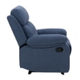 thumbnail image 4 of CorLiving Oren Manual Soft High Quality Fabric Recliner in Blue, 4 of 8