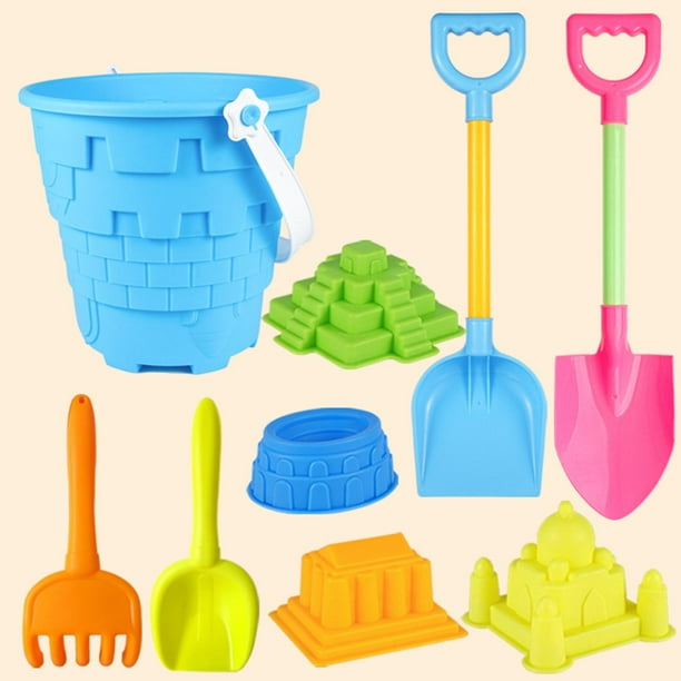 Juego de 9 cubos de arena para playa con forma de Castillo perfecl juguetes para la playa
