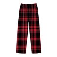 thumbnail image 4 of LIaqionyy Girls Boys Christmas Pants Soft Casual Loose Plaid Bottom Kids Elastic Waist Comfy Lounge Pant Trousers, 4 of 5