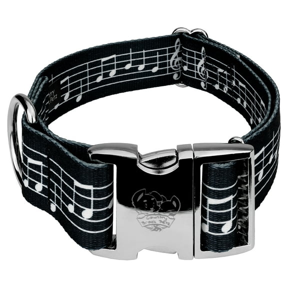 Country Brook Petz® 1 1/2 inch Premium Sheet Music Dog Collar, Medium