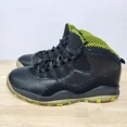 thumbnail image 2 of Ni - ke Ni - ke Air Jordan Retro 10 Mens Size 8.5 Black Venom Green (310805-033), 2 of 5