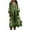 Green, variant on BangWanChi Formal Dresses for Women Formal Dresses for Women Women'S Casual Dresses Women Loose Floral Print V-Neck Long Sleeve Bandage Bohemian Beach Maxi Dress