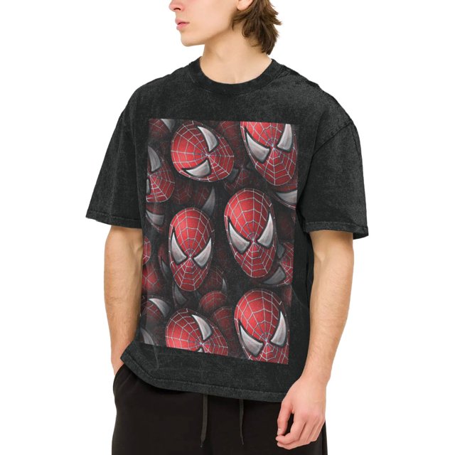 Spider-Man Vintage Washed Drop Shoulder Short Sleeve T-Shirt - Iron On