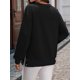 thumbnail image 4 of Sudaderas de Gran Tamaño para Mujer, Sudaderas de Larga, Camisetas con Abertura Lateral, Tops, Conjuntos para Adolescentes. Negro L, 4 of 10