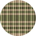 thumbnail image 1 of Ahgly Company Indoor Round Patterned Brass Green Area Rugs, 7' Round, 1 of 6