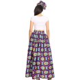 thumbnail image 2 of Sakkas Tasha Women's African Ankara Wax Capri Harem Pants w/Pockets & Overlay - 126-PurpleAqua - One Size Regular, 2 of 5
