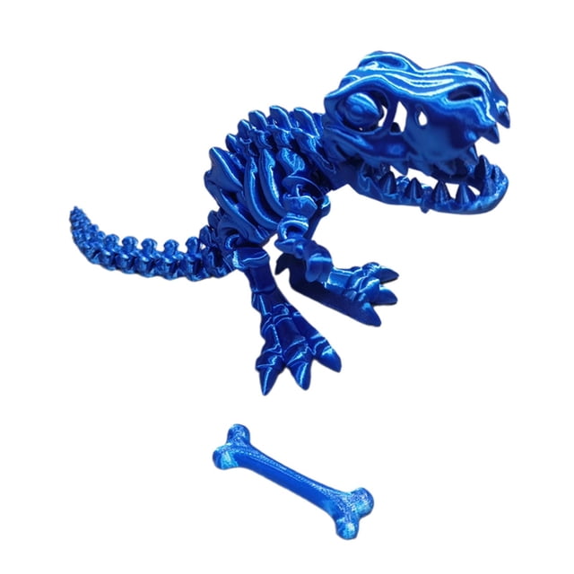Dragón articulado impreso en 3D, articulaciones móviles, decoración del hogar, dragón de juguete Flexible realista, adorno de dragón para vacaciones, Azul