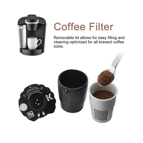 Filtro de café reutilizable para Keurig My K-Cup 2.0, filtro de café molido con tapa extraíble, Filtro Compatible con Todos K-Cup Pod 2.0 para My K-Cup 2.0 Maquina de café, Excepto K-Mini Plus Ecomeon no