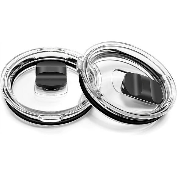 TRAHOO-30 oz Tumbler Lid, Replacement Lids Compatible for YETI 30 oz Tumbler, 14 oz Mug and 35 oz Straw Mug, 2 Pack Travel Spill Proof Cup Lids Covers with Magnetic Slider Switch, BPA Free