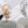 thumbnail image 4 of Thinsony Heart-shaped Key Ring Keys Safe And Fashionable Personalized Key Chain white 1Set, 4 of 6