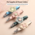 thumbnail image 3 of Methold Collar pequeño para mascotas, campana ajustable, decoración de flores, corbata con hebilla de bloqueo, reutilizable, decorativa, Suministros para gatos, 3 of 6