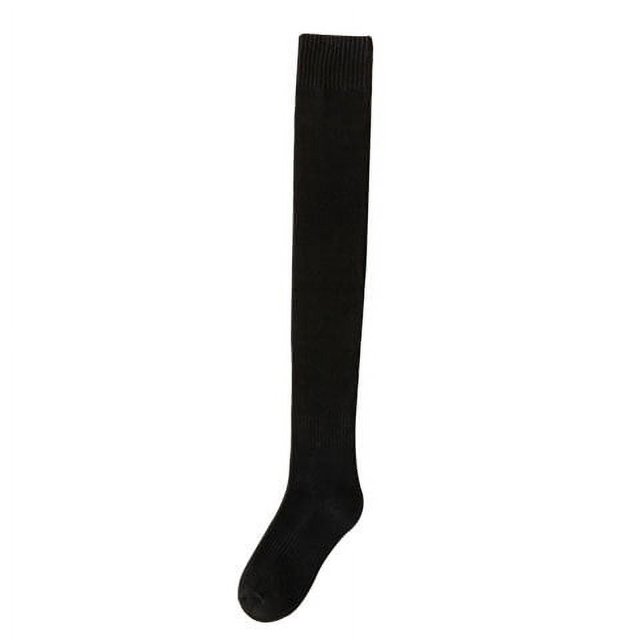 Calcetines por encima de la rodilla para mujer, calcetines altos de otoño e invierno, medias gruesas y cálidas con forro polar, medias de invierno hasta la rodilla de rizo