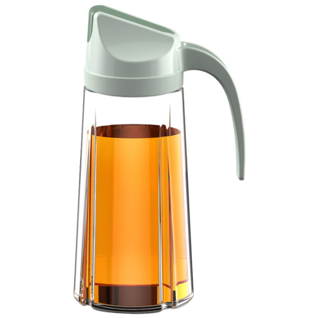 JHCHA Automatic Opening Glass Oil Pot Kitchen Household Plastic Leak-Proof Oil Tank Soy Sauce Bottle Vinegar Pot