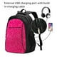 thumbnail image 2 of Fotbe Rose Red Glitter Mochila con Estampado y Puerto USB para Hombre y Mujer, Mochila Antirrobo, Mochila de Viaje, Mochila Escolar, Mochila Universitaria, 2 of 7