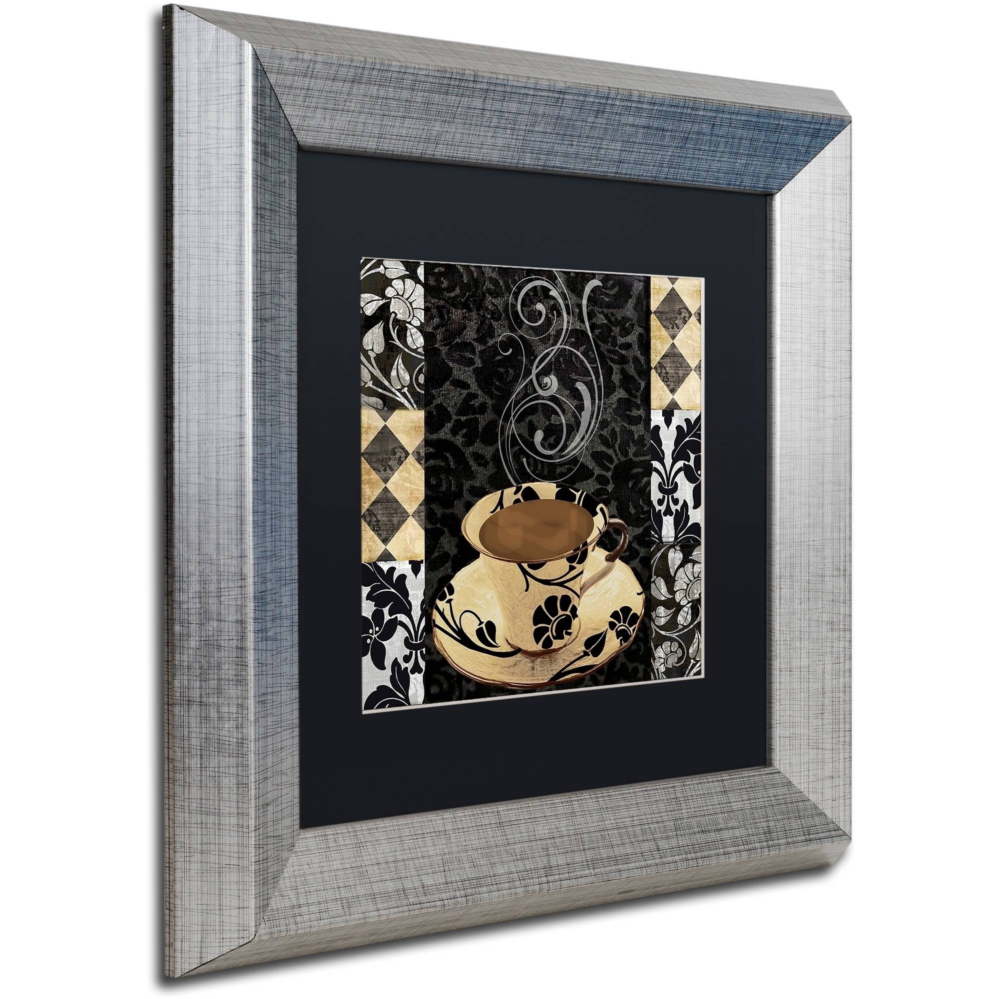 Trademark Fine Art "Cafe Noir VI" Canvas Art by Color Bakery Black Matte, Silver Frame