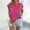 Hot Pink, variant on Women's Sleeveless V-Neck Casual Summer T-Shirt in Soft Polyester for Daily Wear