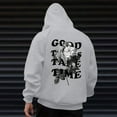thumbnail image 2 of Hpapadks Hoodie Men Oversize Hoodies Pullover with Vintage Flower Letter Print Lightweight Mens Sweatshirts, 2 of 7