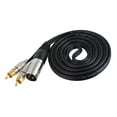 thumbnail image 4 of Cable divisor de audio para altavoz Shopsuntek XLR de 3 pines macho a 2 RCA macho 0.3M, 4 of 7