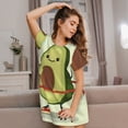 thumbnail image 3 of Logiee Cute Avocado Doing Exercise Print Nightgowns for Women,Soft Short-Sleeved Lightweight Sleepwear, Loose Sleepshirts, 3 of 6