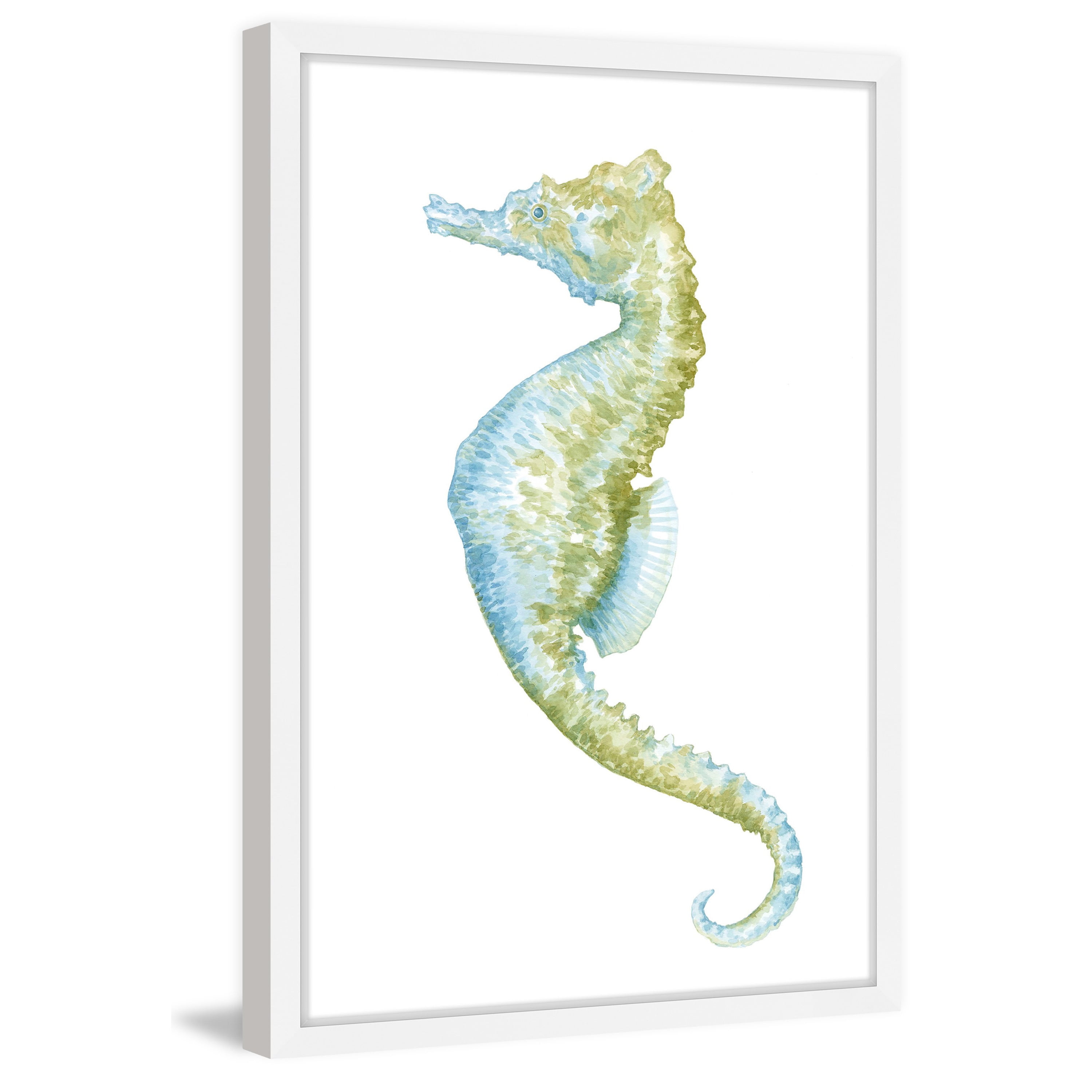Marmont Hill "Watercolor Seahorse II" Framed Painting Print