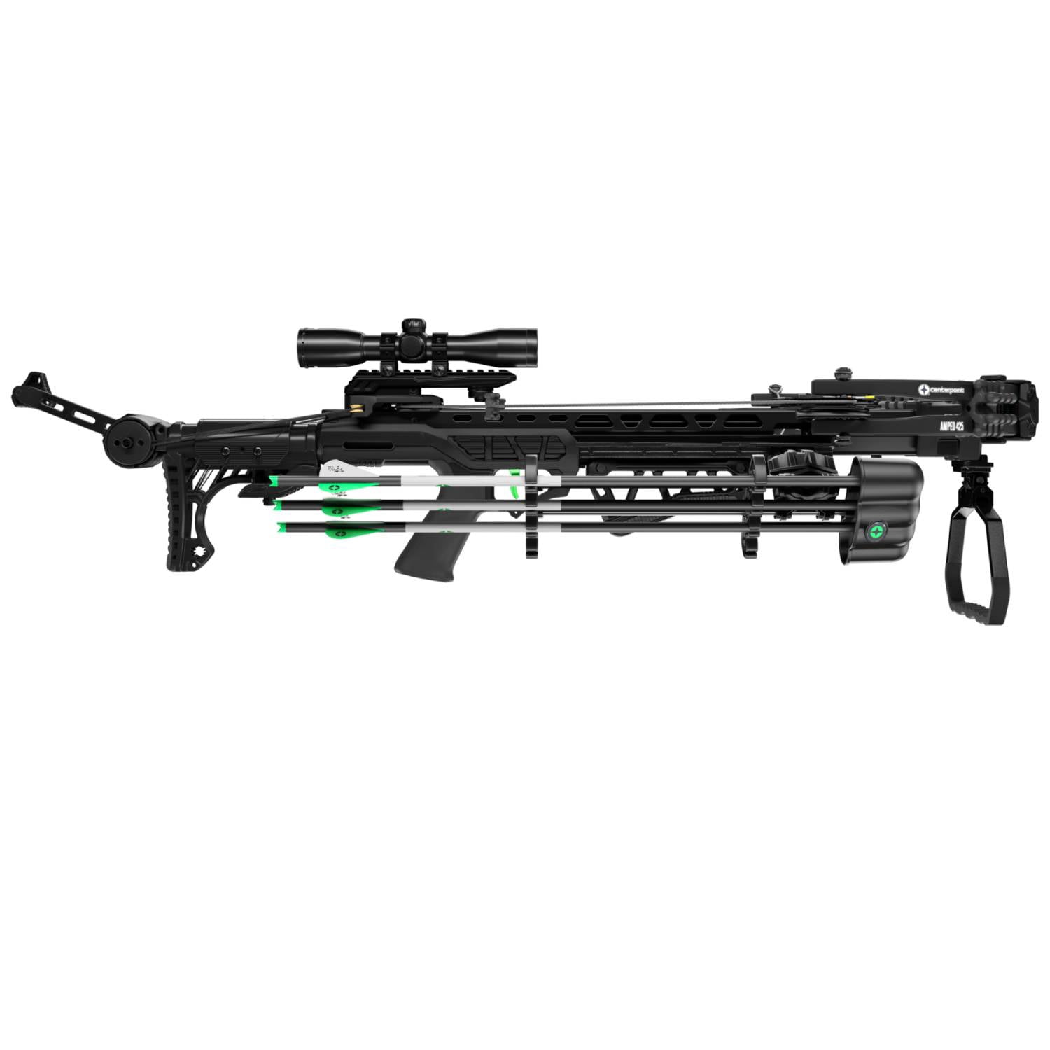 CenterPoint Archery Amped 425 FPS Compound Crossbow with Crossbow Package & Silent Crank (Black)