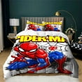 thumbnail image 1 of 3 Pieces Spider-Man Duvet Cover Set Lightweight Bedding Set Double Soft All Season Comforter Set with Pillow Sham, 1 of 6