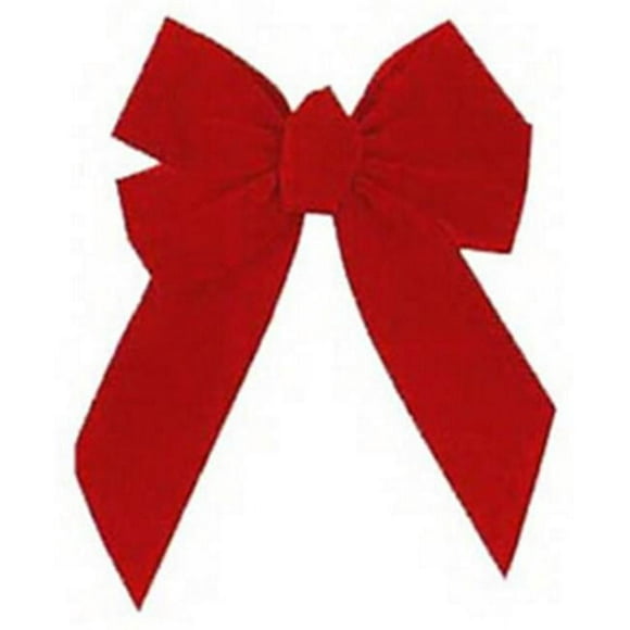 Holiday Trims 7346 Red Velvet Bow- 5 Loop