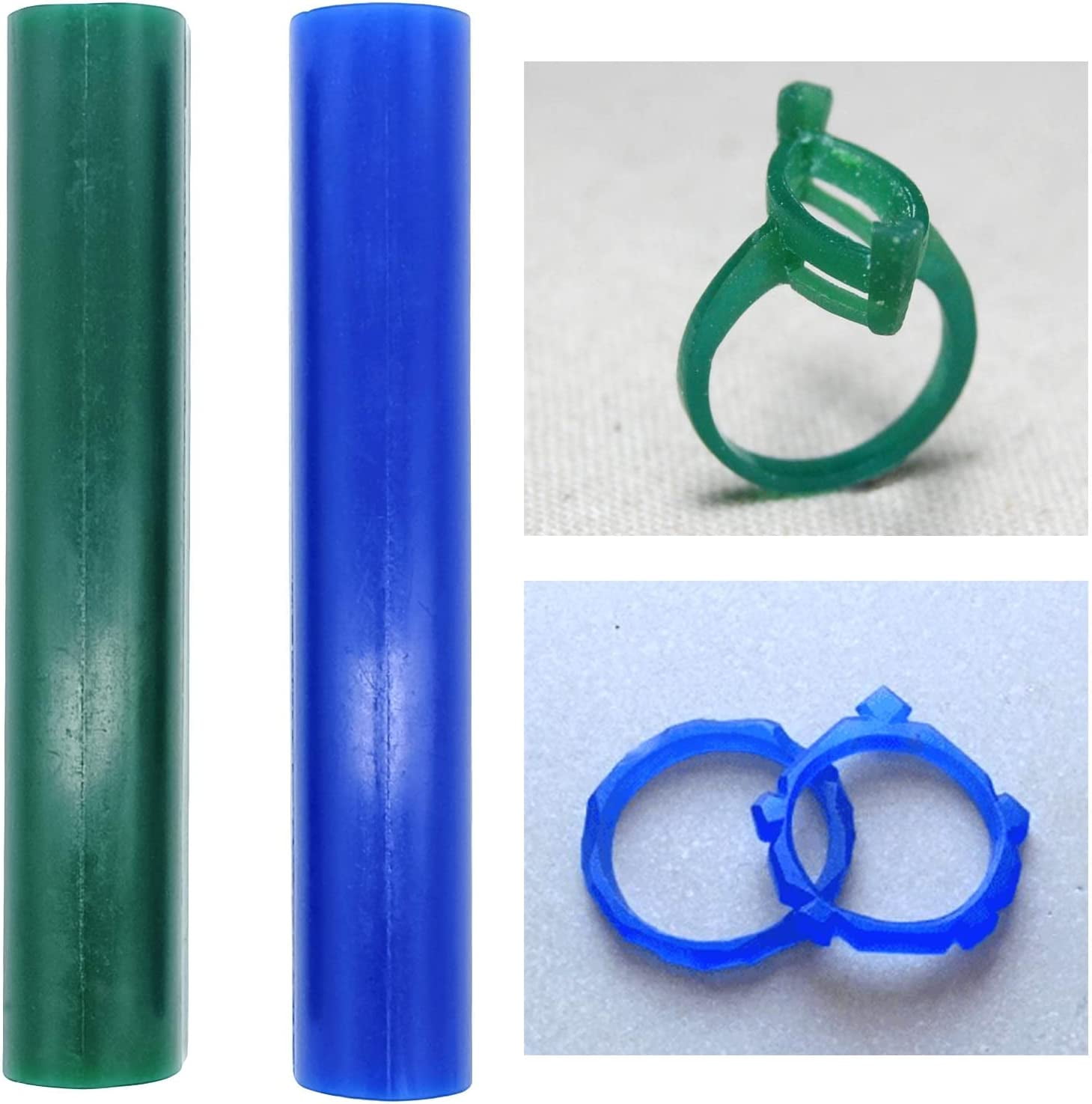 ABCISI 2 Pieces Carving Wax Ring Tube for Making Rings, Lost Wax Casting Supplies Hard Modeling Wax for Jewelry Ring Casting Mold Kit Ring Making with Wax Carving Tool (T150)