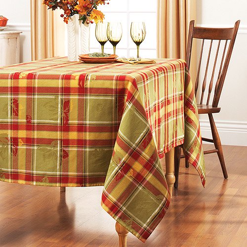 Better Homes and Gardens Tablecloth, Green Plaid