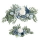 thumbnail image 3 of Farmhouse Rose Flower Swag Centro de Mesa Decorativo Garland Arreglo Floral Colgante Boda Arco Rose Wreath para Telón de Fondo Wedding Home , Blanco azul Opción 5K Gloria Corona colgante de puerta delantera, 3 of 9
