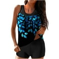 thumbnail image 1 of Moxiu Women's Floral Tankini Set High Waisted Tummy Control Two-Piece Tank Top Beach Bathing Suit Multicolor,XL, 1 of 6