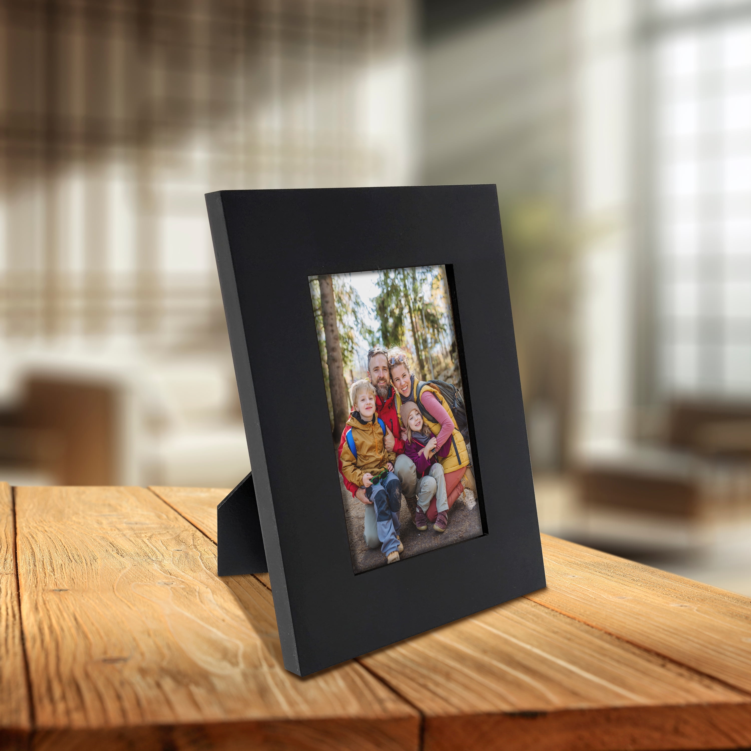 Mainstays 4" x 6" Black Gallery Wall Picture Frames with 1.5" Profile, Set of 4