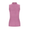 thumbnail image 6 of WREESH Women's Fall Sleeveless Turtleneck Mock Neck Ribbed Pullover Tank Top Lightweight Knit Sweater, 6 of 8