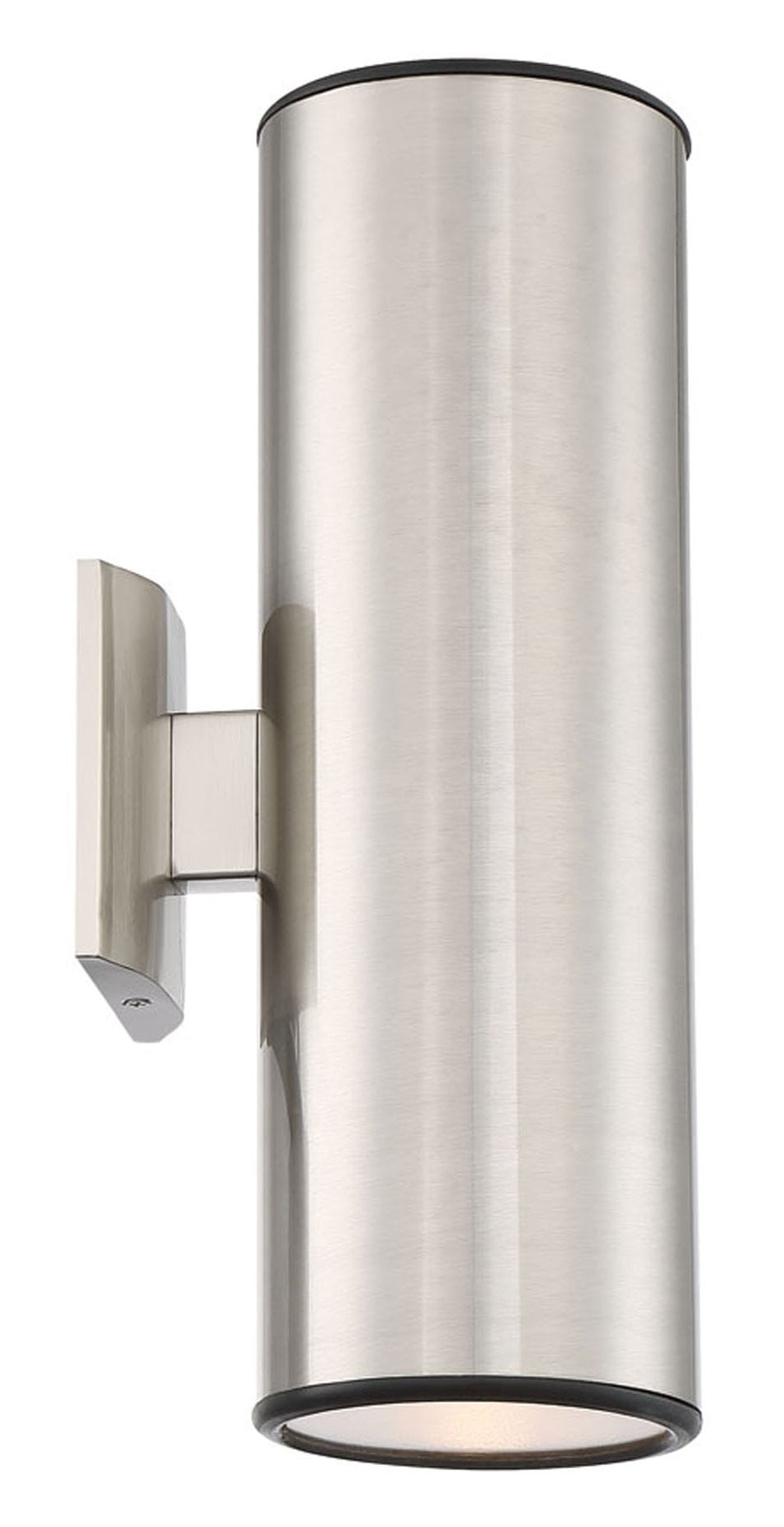 Kira Home Enzo 15 2 Light Modern Weatherproof Metal Outdoor Wall Sconce Brushed Nickel Finish