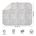 thumbnail image 2 of Gray Christmas Snowman Pattern Dish Drying Mat for Kitchen 1 Pack, Ultra Absorbent Microfiber Dishes Drainer Mats,18x24in(46x61cm), 2 of 4