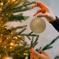 thumbnail image 3 of Adornos navideños de 5 pulgadas - Bolas de purpurina irrompibles para árbol/corona, paquete a granel de bolas colgantes de plástico, decoración navideña para fiestas y hogar (doradas), 3 of 4
