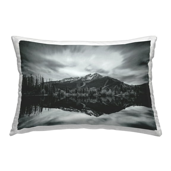 Stupell Industries Grey Lake Reflection Decorative Printed Throw Pillow, 14 x 20