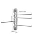 thumbnail image 3 of Toallero con ventosa | Estante giratorio multipolar para baño sin taladro | Una adherencia fuerte no dañará las paredes | Plástico gris transparente de 4 postes | Diseño plegable, barra portátil, 3 of 8