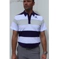 thumbnail image 2 of CHUCO GOLF Equus Striped Eggplant Men's Golf Polo, 2 of 4