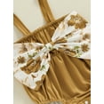 thumbnail image 6 of Bagilaanoe Newborn Baby Girl Summer Rompers Flower Print Sleeveless Bodysuits + Headband 3M 6M 12M 18M Infant Casual One Piece Jumpsuit, 6 of 8