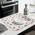 thumbnail image 3 of Pioneer Flower Floral Print Pattern Kitchen Dish Drying Mat 1 Pack, Ultra Absorbent Microfiber Drainer Mat, 16"x18", 3 of 6