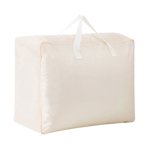 Amzcrzy Caja De Almacenamiento De Adornos Organizador De Almacenamiento De Edredones Bolsa Organizadora Grande Bolsa De Embalaje De Edredones Bolsa De Lona Para Mudanza De Ropa Modelo Beige Contenedo
