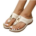 thumbnail image 5 of HAOTAGS Wedge Sandals for Women Vintage Comfortable Shoes with Arch Support White Size 5, 5 of 7